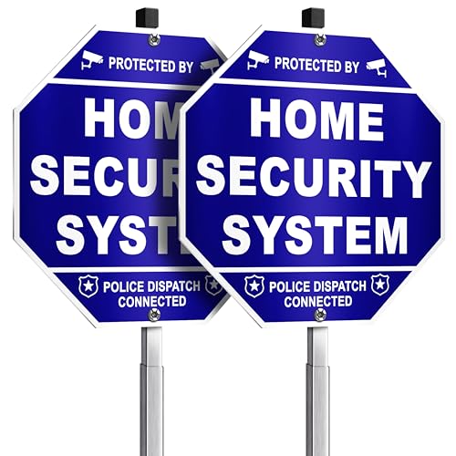 Protected By Home Security System Sign 10 In Octagon Reflective 2 Pack