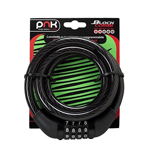 Barbieri LUC/ORCS4 Câble antivol Mixte Adulte, Noir, 1200 x 12 mm