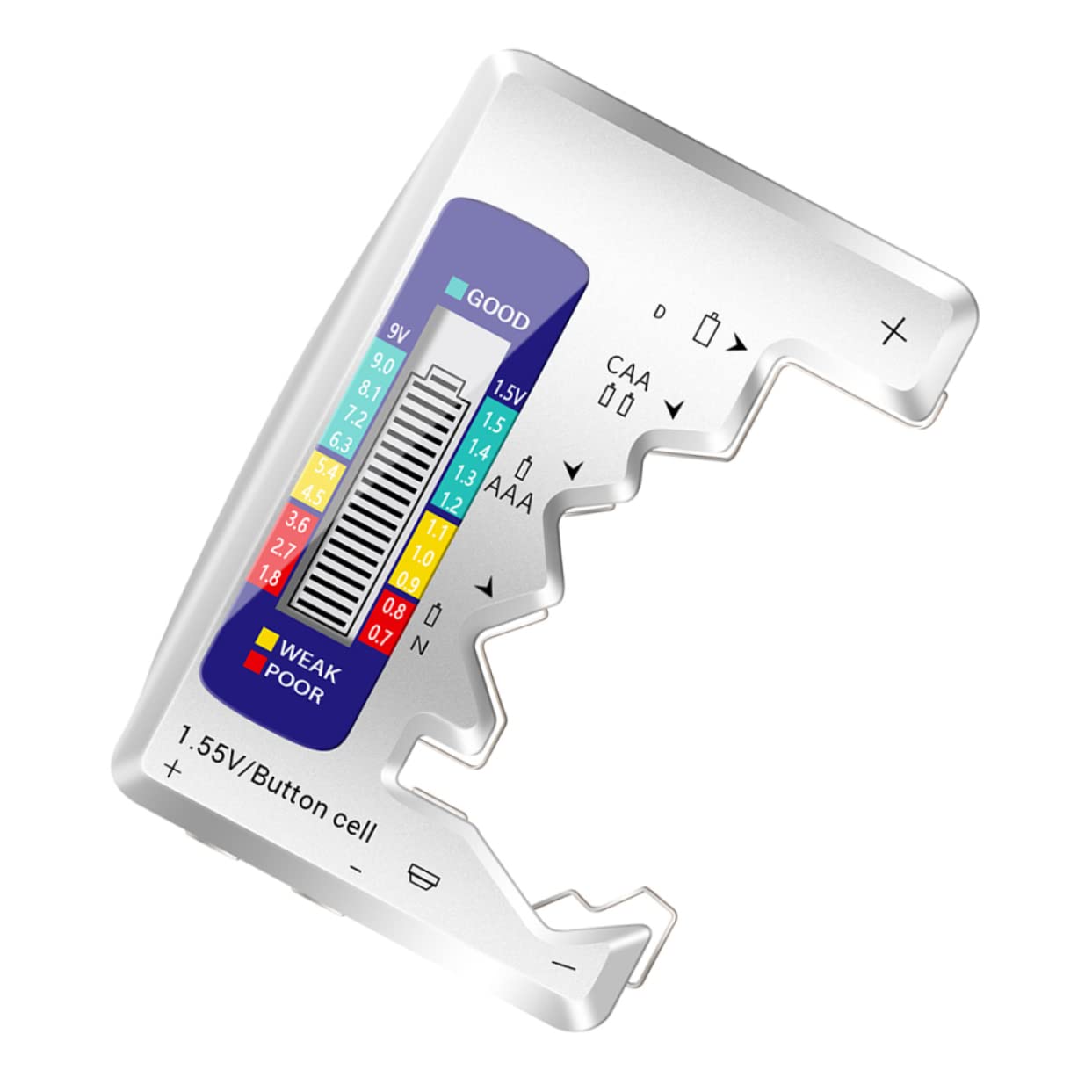POPETPOP Portable Battery Tester Compact Battery Checking Tool LCD Indicator for Easy Use
