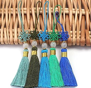 FZBNSRKO 20 Pcs Small Craft Tassels,Mini Tassel with Beads,4.5 Inch Assorted Colors Tassels for Jewelry Making Crafts DIY Earring Bookmark Supplies
