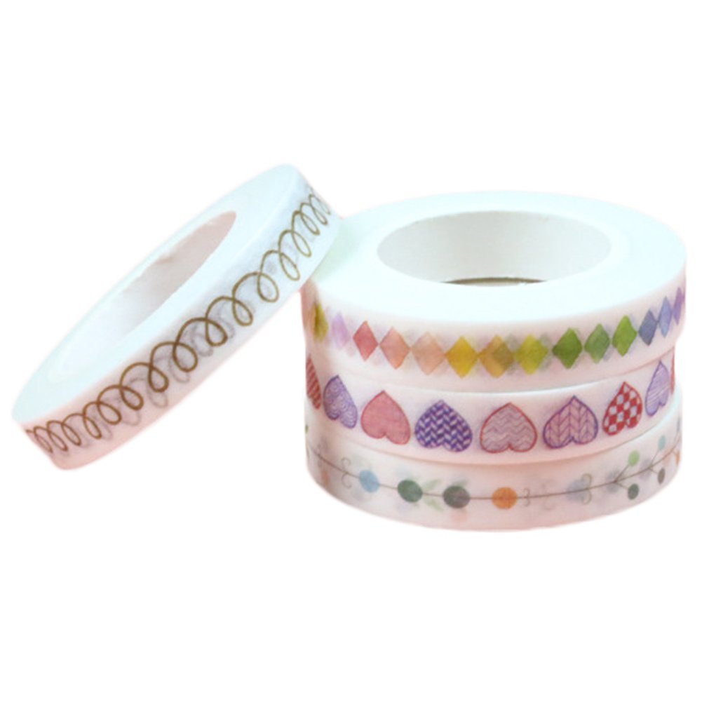 Operitacx 12rotoli Nastri Decorativi Fai Da Te Nastri Adesivi Di Carta Per Scrapbooking Adesivi in Facile Da Strappare e Utilizzare