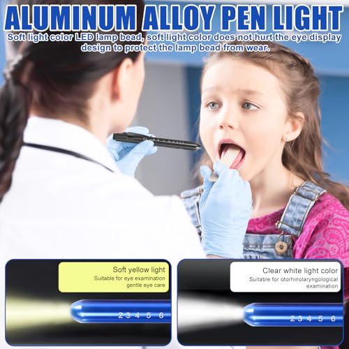 10 Stück Diagnostikleuchte Pupillenleuchte: Stiftlichter für Krankenschwestern, Pupillenleuchte Rettungsdienst, Wiederverwendbar LED Stiftlampe mit Taschenclip für Krankenschwestern Ärzte Studenten