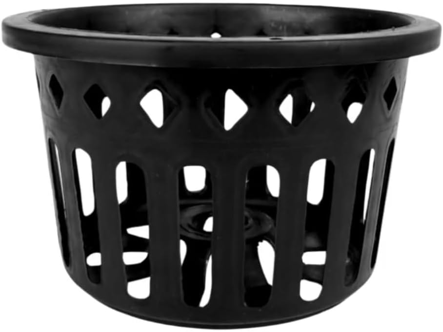 5 PCS Orchid Basket Pots โ 6 Inch Black Plastic Vanda Baskets for Hanging Orchids, Vanda, Ascocenda, Rhynchostylis โ Durable Flower Planting Pots with Great Drainage(Square 6 inch)