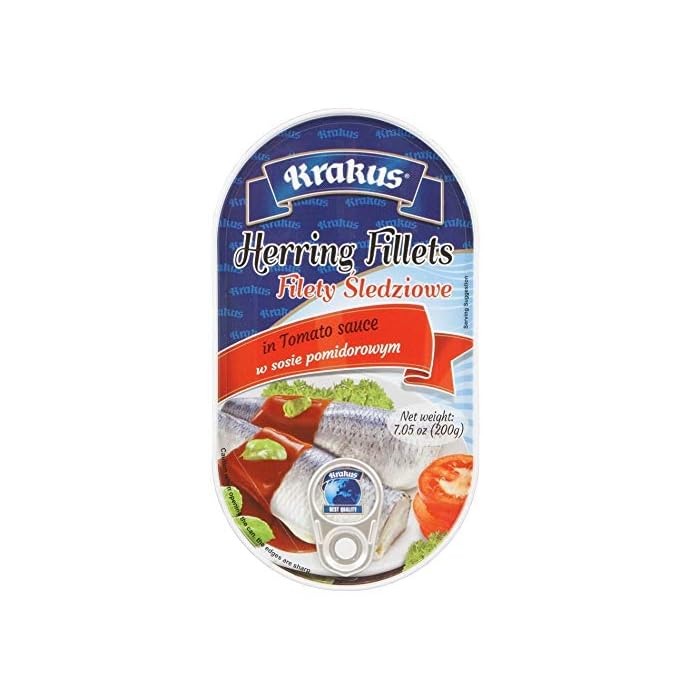 Buy KRAKUS HERRING FILLETS IN TOMATO SAUCE 7.05 oz (200g) x 3 pack