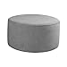 BANGSUN Okrągły podnóżek pokrowiec pokrowiec puf pokrowce mały otomany taboret siedzisko zdejmowany rozciągliwy szary