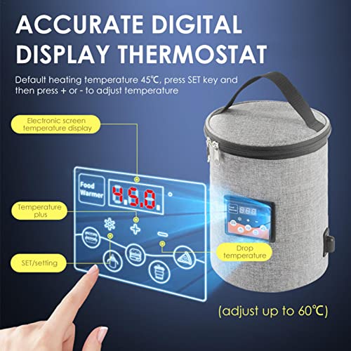Chauffe-biberon grande capacité avec sac thermique de voiture