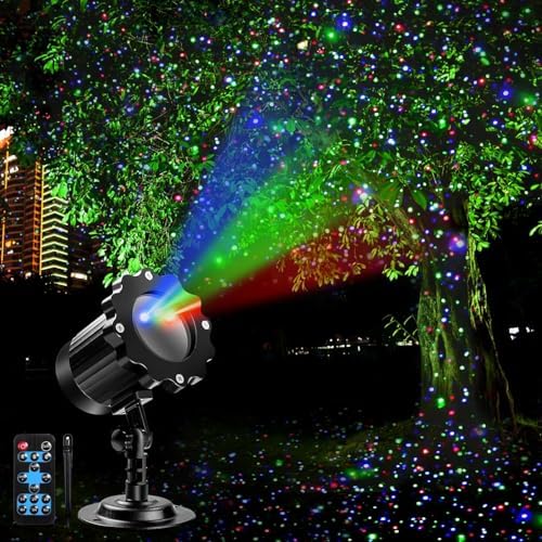 Outdoor RGB Laser Projector Lights 3 Color Starry Sky Firefly Effect