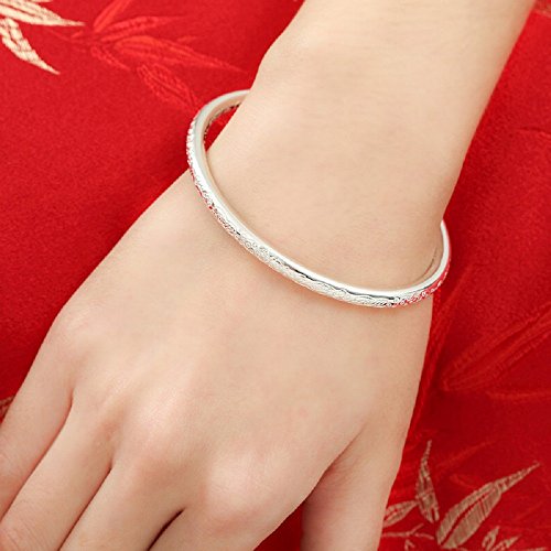 999 Solid Sterling Silver Bangle Cuff Bracelets for Women's | Sterling Silver Bracelet | Silver Jewelry | Silver Bracelets for Women | Jewelry for Women | Charm Bracelets for Women2