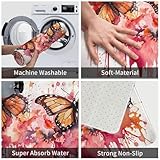 Front Door Mat Indoor Outdoor Entrance Welcome Mat Non Slip Floor Mat Butterfly drip Spray Watercolor Doormat for Entryway Rug Inside Outside Entry, Porch, Bathroom Rug 20" x 31.5" Carpet - Image 6