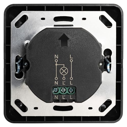 SEBSON Bewegungsmelder Innen Unterputz - LED geeignet, programmierbar, Wand Montage Einbau 60x49x32mm - Reichweite 10m/ 190°, Infrarot Sensor 3-Draht
