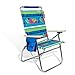 High Seat Beach Folding Chair Lightweight Alumium Frame Recline with Cup Holder and Storage Pouch for Outdoor Camping Hiking