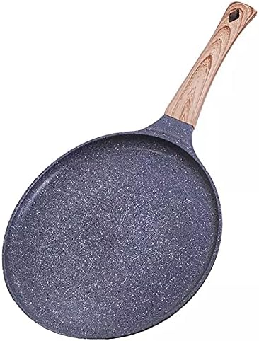 11 Inch Crepe Pan Pancake Pan, Non-stick Pans Frying Pan Household Wooden Handle Pancake Cooking Pan for Omelette, Tortillas, steak, Induction Compatible