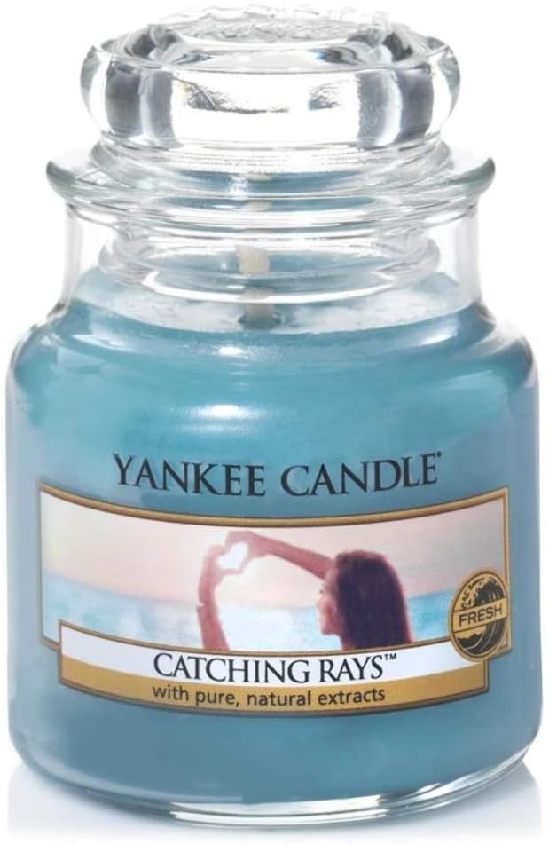 Yankee Candle Catching Rays Small Jar Candle, Fresh Scent
