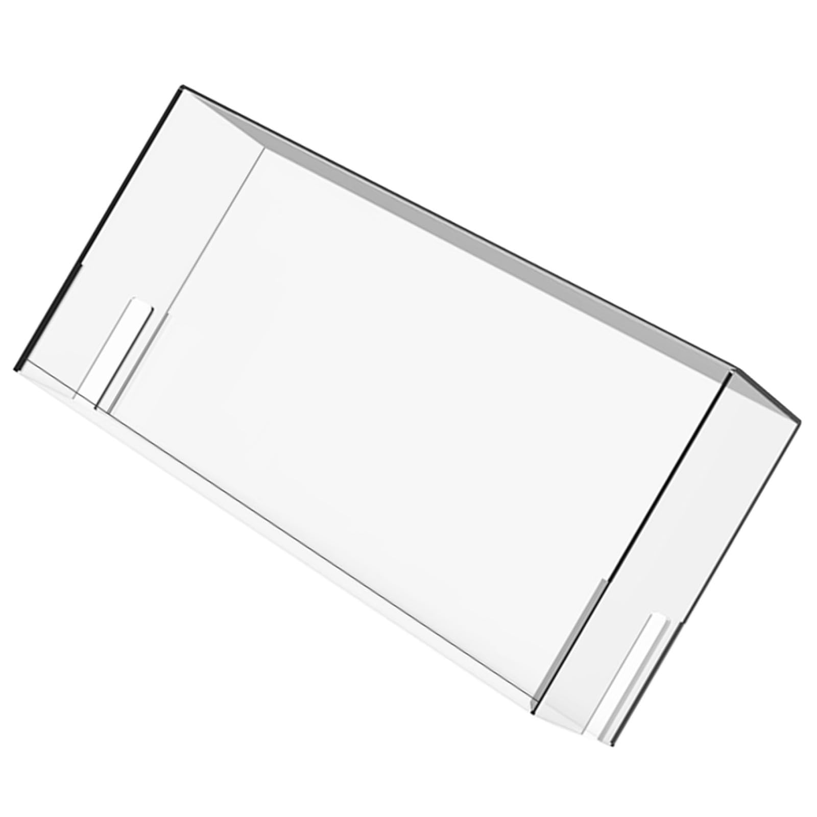 Caja de Protección Acrílica Transparente para Consola de Juegos Switch OLED, Funda Antipolvo Aberturas para Cables y Almacenamiento en Mesa de Juego