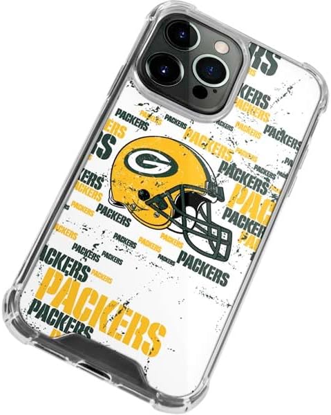Skinit Clear Phone Case Compatible with iPhone 13 Pro Max - Officially Licensed NFL Green Bay Packers - Blast Design