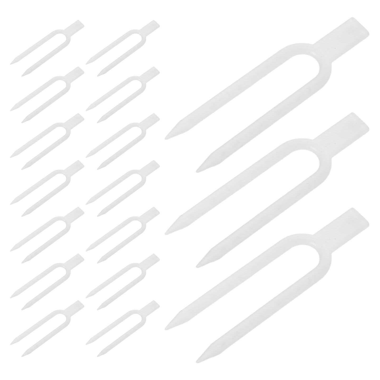 Abaodam Fourche de Jardinage Transparente 5 CM Tuteur pour Fraisiers et Plantes Grimpantes Support de Transplantation en Plastique Résistant aux Intempéries Clips de Fixation Renforcés