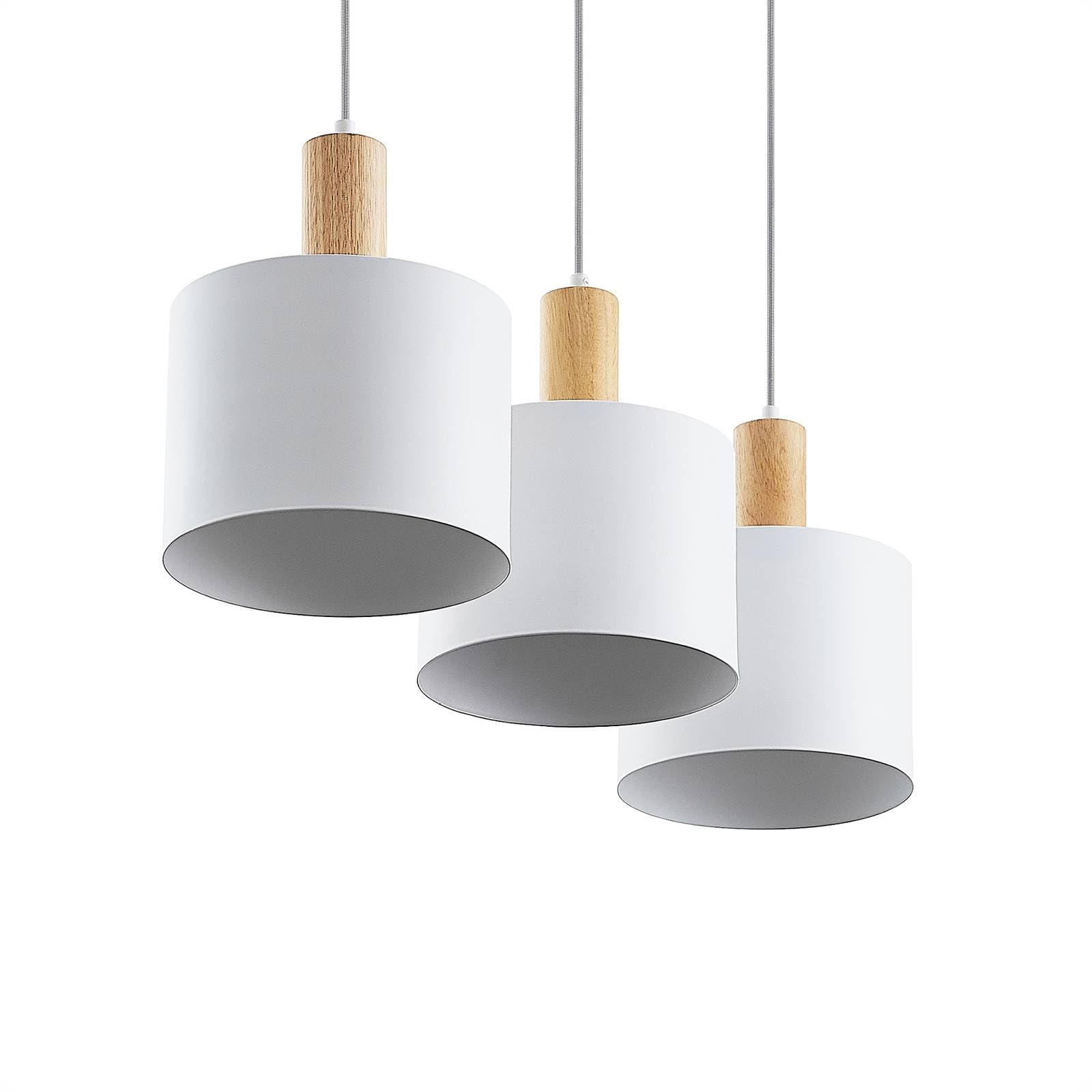 Lindby Lampada A Sospensione LED Gunda, Bianco, Vetro, 47 Cm Dimmerabile 9624355