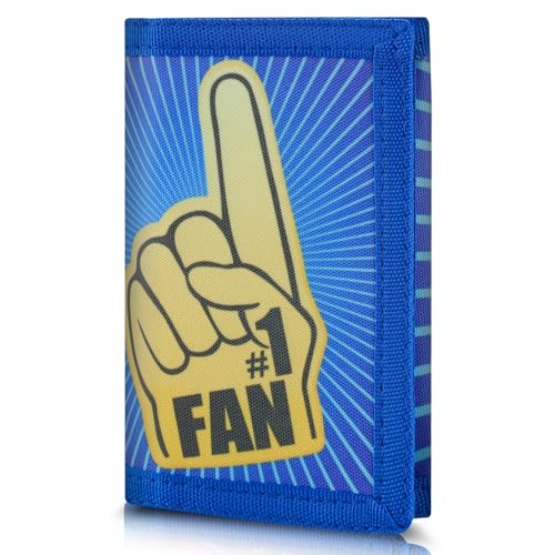 Image of Kids Wallet for Boys Girls, Trifold RFID Wallet with Key Chain and Zipper Pocket for Kids 4-18 Novelty Birthday Gifts, Coin Pouch Purse for Children Teens Outdoor Sports-NO.1