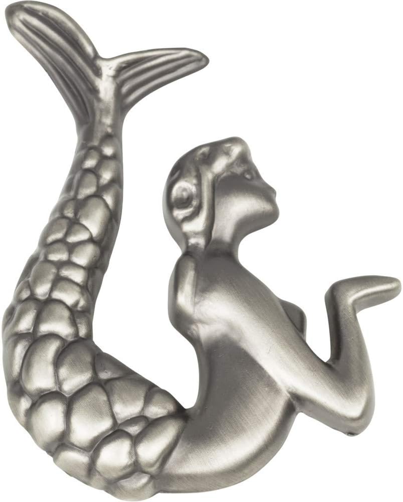 Atlas Homewares 190L-P 2-1/2-Inch Mermaid Knob - Left, Pewter