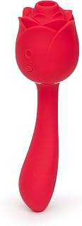 Lovehoney Floral Fantasy 2 in 1 Rose Clitoral Sucking Toy & G-Spot Vibrator – Rose Sex Toy Clit Sucker with 6 Suction Speeds – 5 Inch Flexible G Spot Vibrator for Women - Rechargeable & Waterproof