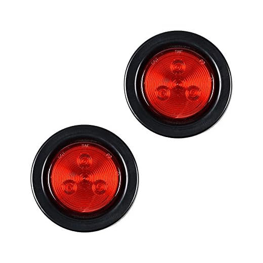 Astra Depot 2X RED 4-LED 2.5" Round Truck Trailer RV UTE UTV Running Brake Tail Lights Clearance Lamps 12V