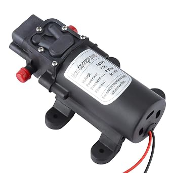 Micro Diaphragm Pump, 24V 60W Mini Electric Water Pump 5L/m Flow Micro Diaphragm Pump 1.5m Suction