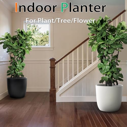 Heyzier Concrete Planter Outdoor Indoor, Large Cement Plant Pots For Trees Flowers thumb #2