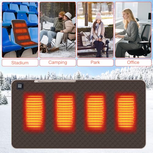 Mineup USB Heizkissen, 45 x 90 cm Elektrisches Heizkissen, 3 Heizmodi, Mobiles Wärmekissen Elektrisch, Faltbar Waschbar Elektrische Wärmekissen für Outdoor Bleicher, Angeln, Camping