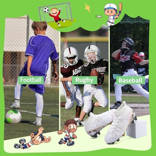 Kids Football Boots Boys Girls Soccer Shoes Guayos de Futbol para Niño High Top Turf Soccer Boots Zapatos de Fútbol para Niños Baseball Cleats Youth Outdoor Football Shoes - Image 6
