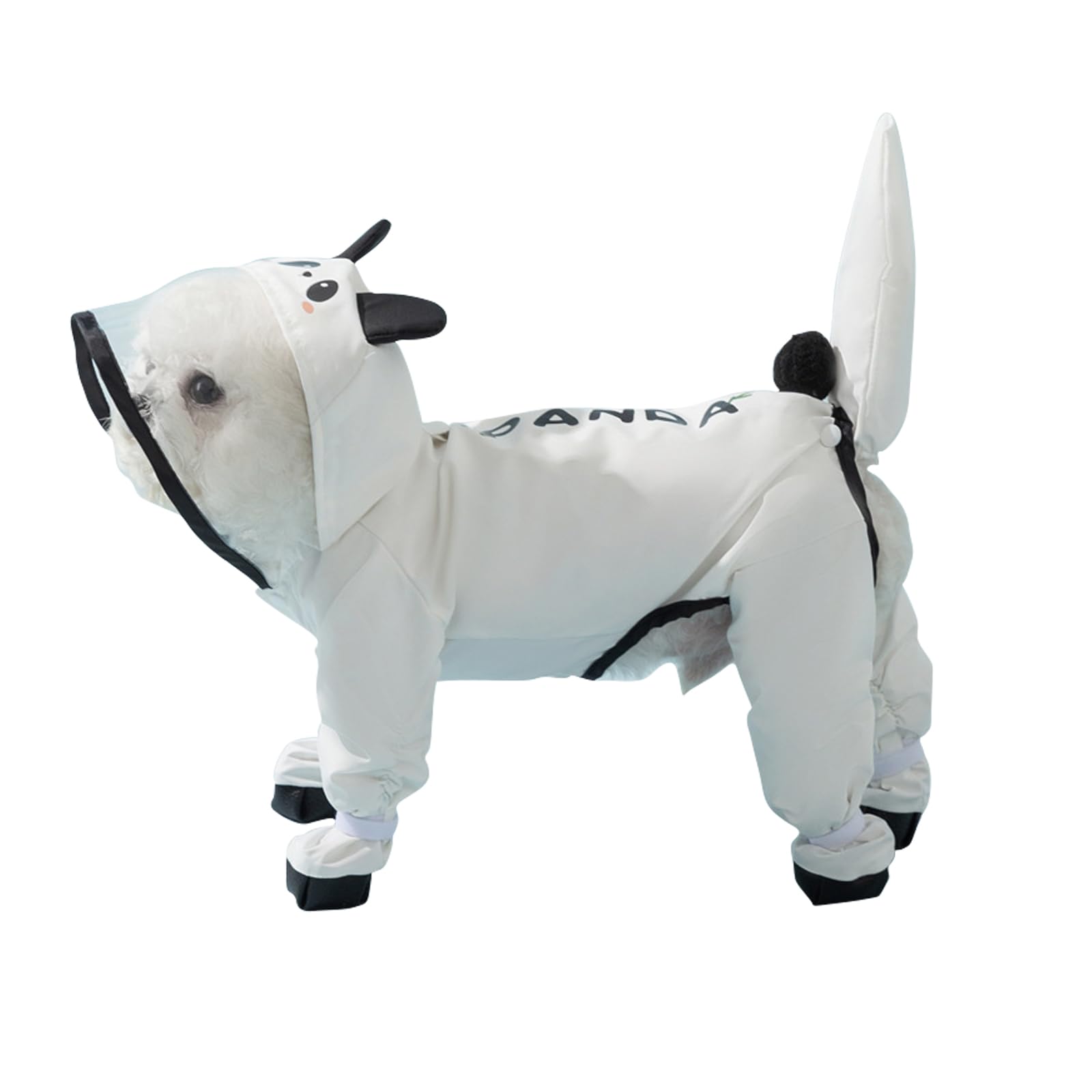 PETCUTE Impermeabile per Cani con Cappuccio, Cappotto Impermeabile per Cani con Strisce Riflettenti, Bottone a Pressione,Leggera Cappotto Cane Antipioggia per Cani di Piccola e Media Taglia