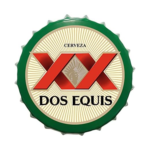 Bayyon Das Equis Decorative Bottle Caps Metal Tin Signs Cafe Beer Bar Decoration Plat 13.8" Inches Wall Art Plaque Vintage Home Decor