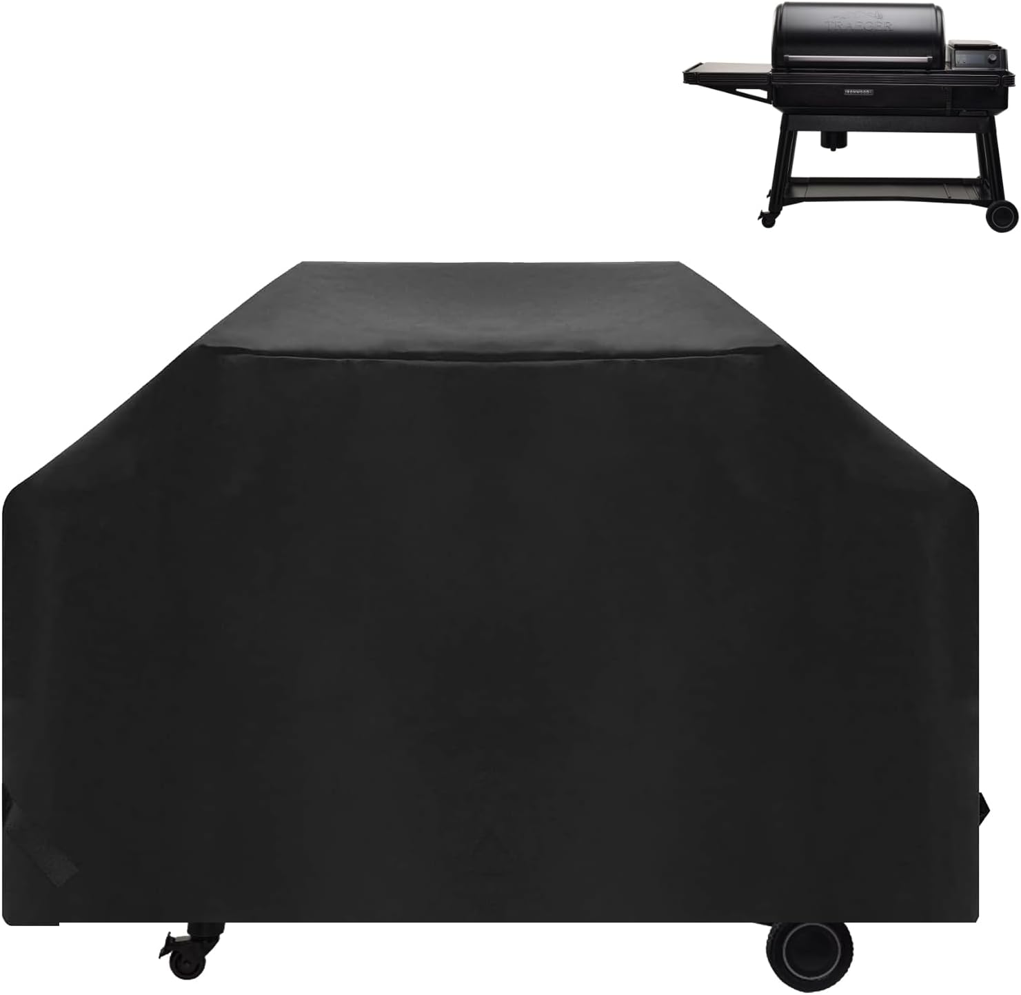 Grill Cover for Traeger Select Elite Pellet Grill, for Traeger Select Pro Pellet Grill, 600D Heavy Duty Waterproof UV Resistant Rip-Proof Smoker Cover, Outdoor Barbeque Accessories