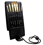 Pocket Paint Brush Set - 7 Artists' Paintbrushes for Watercolor, Acrylic, Oil and Plein Air Painting (Set 2) - 1 Year Warranty