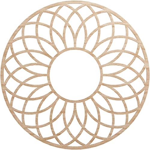 Image of Ekena Millwork 40 inchOD x 13 5 /8 inchID x 1 /4 inchT Cannes Wood Fretwork Pierced Ceiling Medallion, Alder