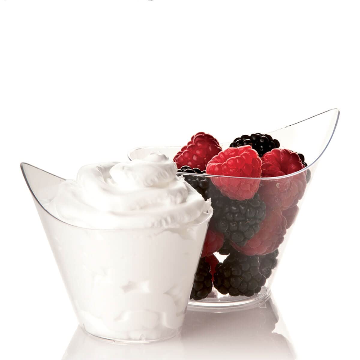 PZ 100 COPPETTA 120 CC FORMA A GOCCIA MONOPORZIONI DESSERT DOLCI MOUSSE SEMIFREDDI TRASPARENTE ALTI 5,8 CM