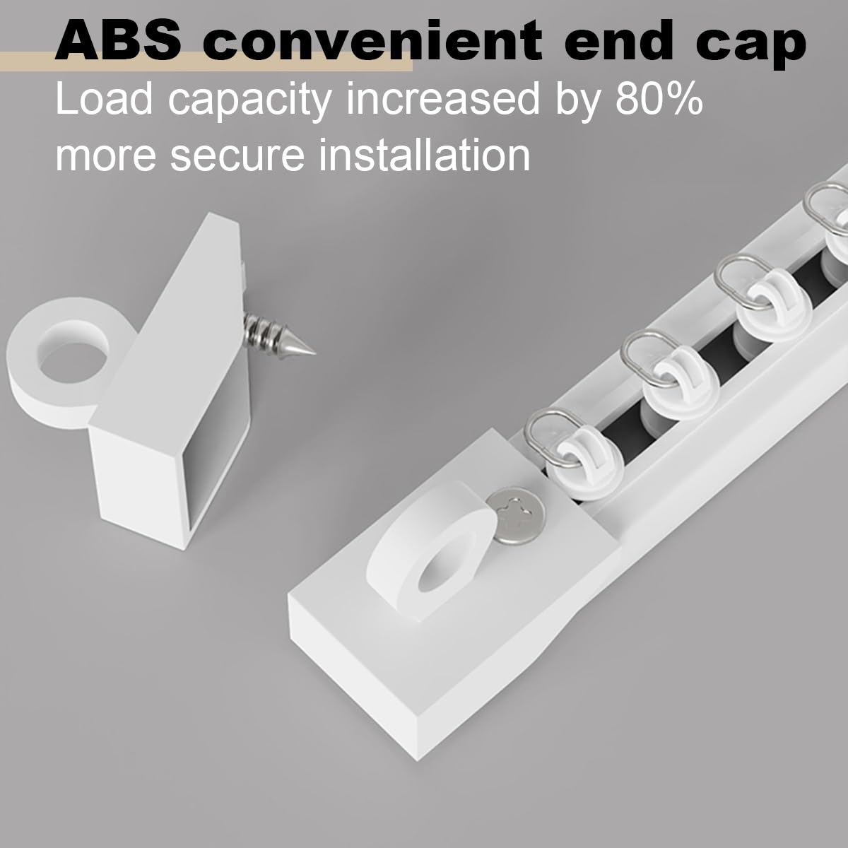 Tringle à rideau autocollante pour plafond ou mur, 0,7 à 6 m - Rail silencieux et réglable sans perçage - Facile à installer - 2 x 85 cm - Pour la maison et le bureau
