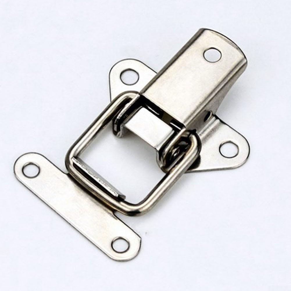 Stainless Steel Butterfly Clasp Latch for Toolbox, Flight Case, Wooden Box, Instrument Case & Luggage – Heavy-Duty x 3.8 cm Hardware Closure, 4-Pack