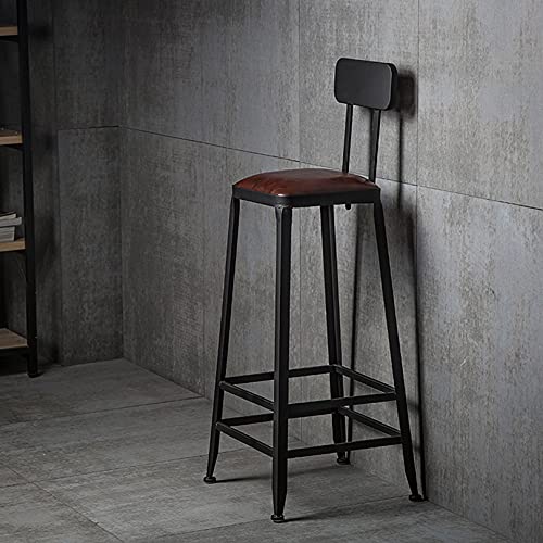 Tabourets de bar rembourrés en PU 75cm avec assemblage simple et rapide