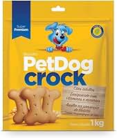 Pet Dog Biscoito Crock Tradicional Para Cães - 1Kg