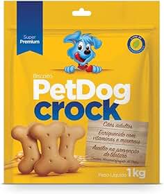 Pet Dog Biscoito Crock Tradicional Para Cães - 1Kg