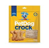 Pet Dog Biscoito Crock Tradicional Para Cães - 1Kg