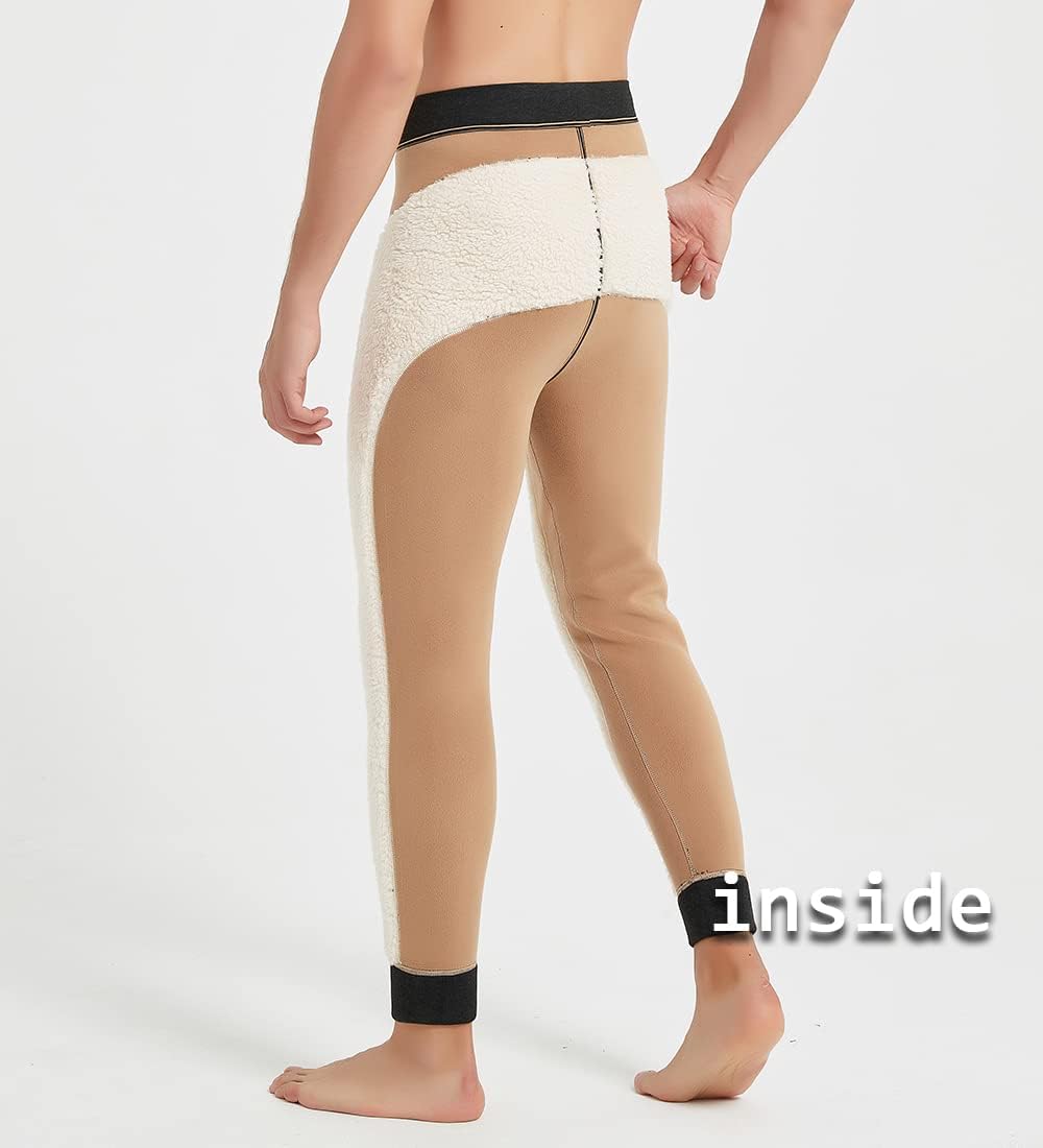 Thermal Underwear for Men Thermal Pants Men Long Johns Base Layer Bottoms Fleece Lined Leggings Performance Pants Winter Warm