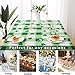MikiUp St. Patrick's Day Checkered Rectangle Tablecloth - Waterproof and Washable Holiday Green Shamrock Table Cloth Decorative Table Cover for Outdoor, Indoor Party Dining Room, 60 x 84 Inch