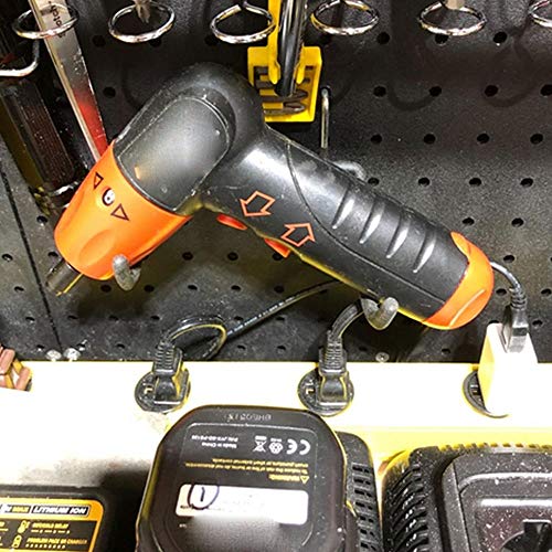 CNQLIS Pegboard Hooks Heavy Duty Holder, peg Board Double Hanger Bins Hook for Hammer Holder Drill, Shelves Accessories,Power Tool Organizer 5PCS