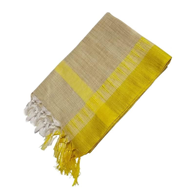 silk zone Bhagalpur Handloom Women's Cotton Art Silk Temple Dupatta Free Size 2.4 Meter Color Variation-picture-51