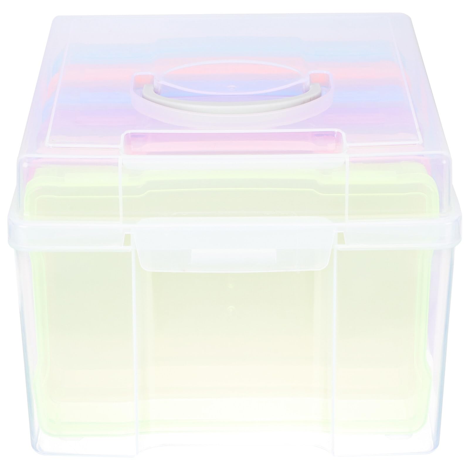 STOBAZA 5x7 Photo Boxes Storage Craft Organizer Photo Storage Box Cards Container