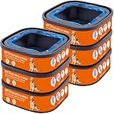 42 FT Jumbo Square Refills Disposal Bags Refill Compatible with Pet Dogs Genie Dog Waste Disposal System Pails, Up to 6 months of Supply,Ultimate Odor Control Dog Poop Bags (6 Pack)