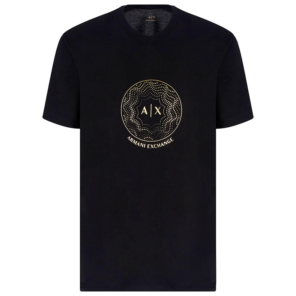 T-shirt bawełniany męski Armani Exchange kolor czarny z nadrukiem XM000328 AF10364