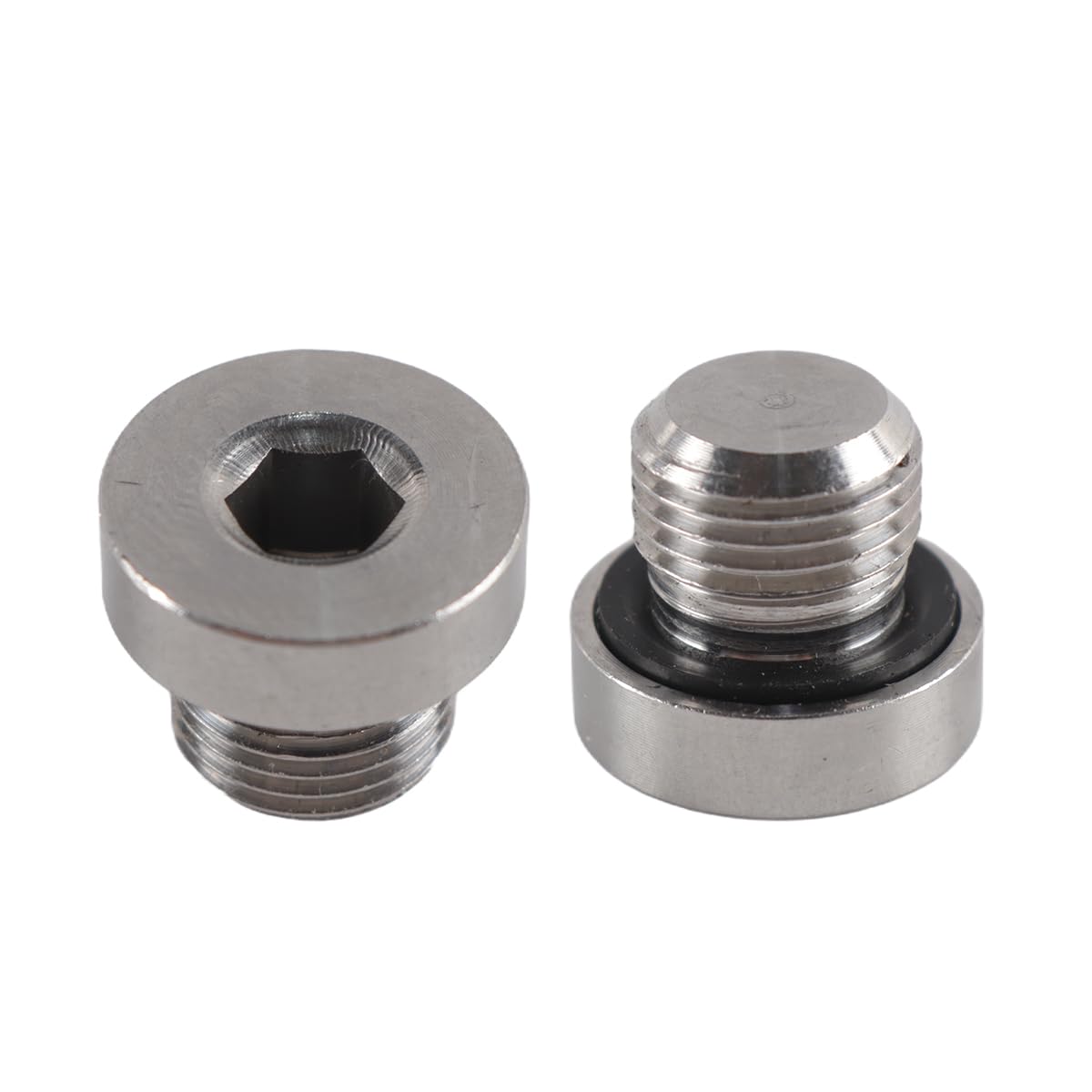 Ausi 6 Pcs Blanking Plugs, 1/8 Inch Metal Sealing Plugs with Rubber Seal, for Sealing Pipes, Water Pipes and for Versatile Applications in Industry