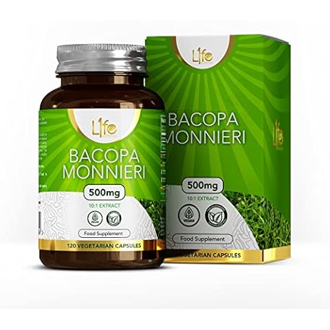 LN Bacopa Monnieri Capsules | 120 Vegan Bacopa Supplements, High Strength Brahmi - 500mg per Capsule | Non-GMO, Gluten, Dairy & Allergen Free | Manufactured in The UK Cover